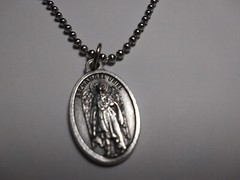 St Uriel Angel Archangel Medal Necklace stainless steel ball chain