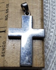 Vintage pendant medal Celtic knot Irish silver tone cross Christian G71