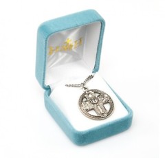 925 Sterling Silver 4 Way Catholic American Military Pendant Medal Necklace
