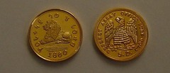 MORMON 1860 GOLD $ 5 LION COIN UTAH SALT LAKE CITY 222
