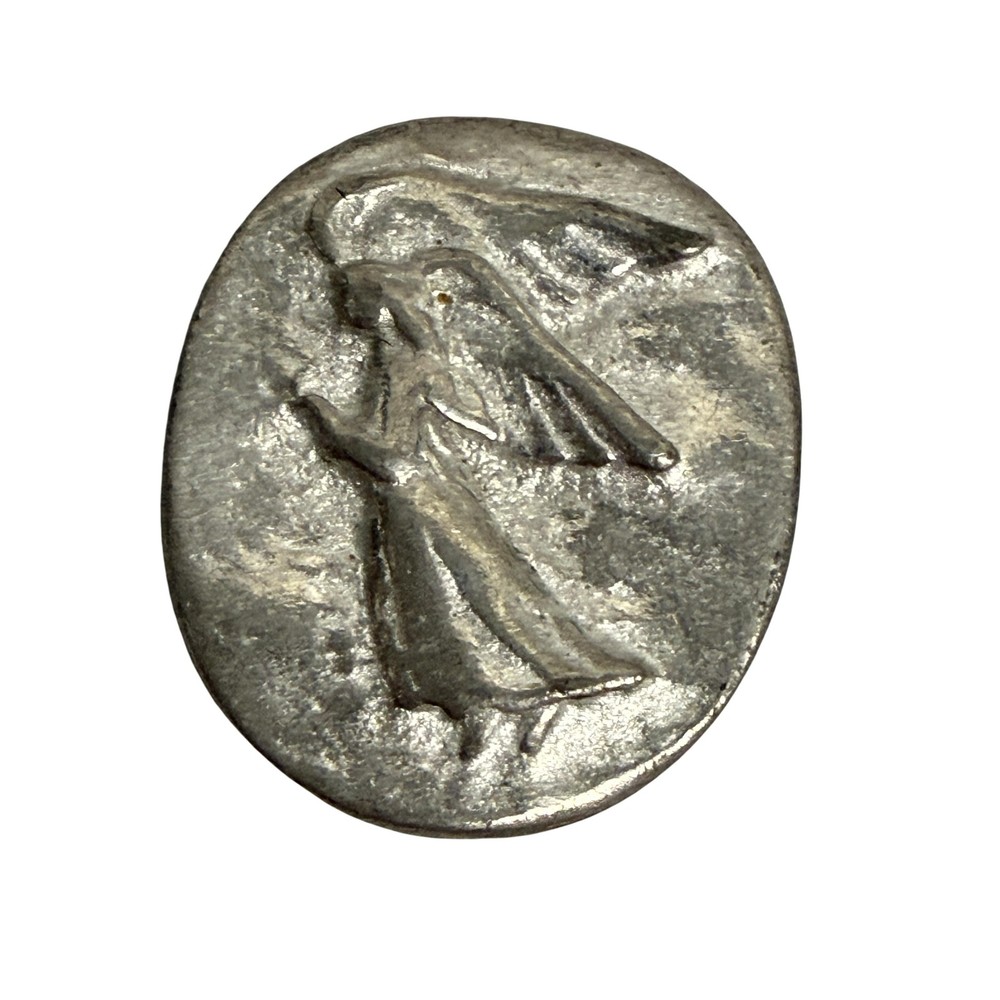 V+K Handmade Angel Pocket Token Christian Silver Tone Metal Worry Stone