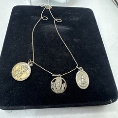 Miraculous Mary Carved 1942 Mexico .720 Silver 20 Centavos Coin St Christop