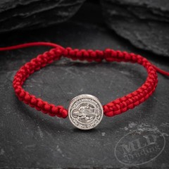 Silver Saint St Benedict Medal Red Unity Bracelet Pulsera Roja De San Benito