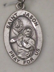 Sterling Silver SAINT JASON Medal HMH Regina ST. Catholic necklace pendant