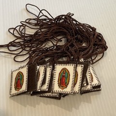 Virgin Mary Brown Scapular Necklace Escapularios Virgen De Guadalupe