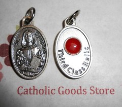St. Saint Dymphna + Third Class Relic – OX 1 inch Medal