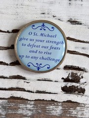 St Michael Full Color Pocket Token with Prayer Catholic Gift Protection
