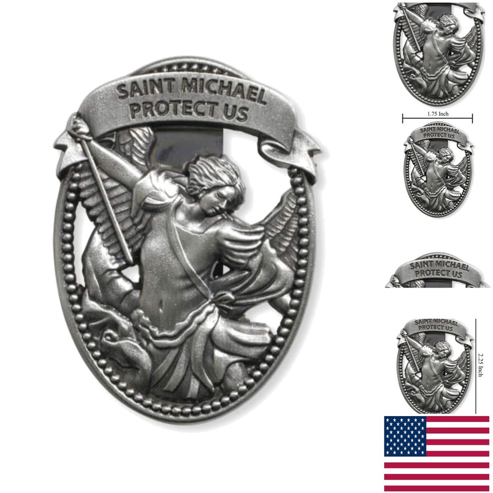 Beautifully Designed Saint Michael Visor Clip – A Guardian for Travelers