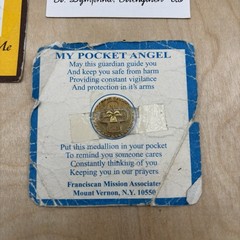 Religious Christian Medallion Lot St Anthony Saint Dymphna Prayer Pocket Angel