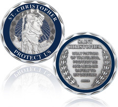 St Christopher Coin Religious Challenge Coin Saint Christopher Medal Bless Safet