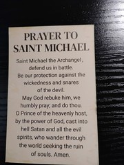 St Michael Pray for Us Medal 925 Sterling Silver Snake Chain Necklace+ holy card