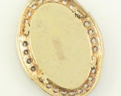 Lady of Guadalupe Medal Necklace 925 Silver Vermeil Lab-Created Cubic Zirconia