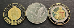 3 CHRISTIAN CHALLENGE COINS: PRAY PSM 91 ISAIAH 14:10, 2 ARMOR OF GOD I370