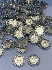 New 153 St. Benedict Medals With Cubic Zirconia In Silver For Rosary Or Jewelry