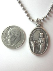 St Ignatius of Loyola Medal Pendant Necklace 24″ Ball Chain Gift Box Prayer Card