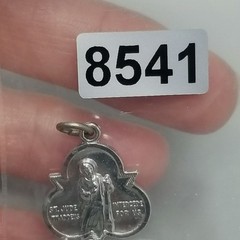 Vintage Saint St Jude Thaddeus Intercede For Us Medal Pendant Charm Silver Tone