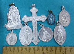 Catholic Lot Medals Aluminum Religious Mary Jesus Dymphna Medals Light in Weight