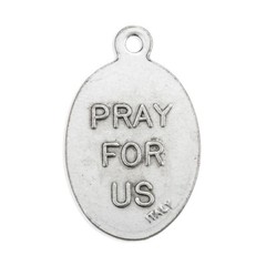 Saint St. Catherine of Siena – Pray for Us – Ox Antique Silver-tone 1″ Medal