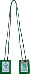 Green Scapular, 3 Pack Bulk Scapulars Catholic of Immaculate Heart of Mary Green