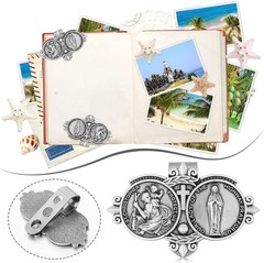 St Christopher Medal For Car St Christopher Catholic Visor Clip For Car Our Lady