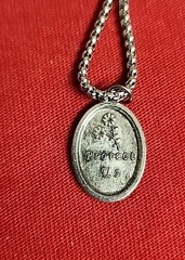 St Saint Christopher Medal Pendant Necklace Protect Us from ITALY