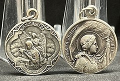 Italy 1920´ old lot x2 St. Agustin, St. Rite & St. John of Arc, Mary Help Christ