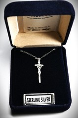 Sterling Silver Papal crucifix Medal