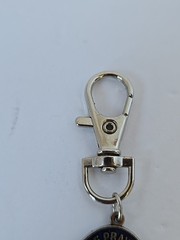 St Jude St Anthony Pray For Us Key Ring Zipper Pull Charm Blue Silver-tone Metal