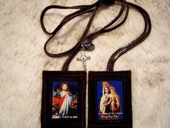 Jesus I Trust You Brown Scapular 100% Wool Hand Made in USA