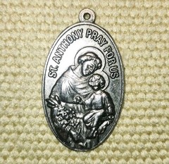 St. Anthony and St. Jude Pray For Us Vintage Medal, Double Sided