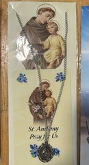 Lot 9 Catholic Medal Necklaces Religious NEW St Jude St Joseph -Anthony Prayer
