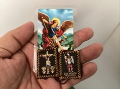 Lot 2 Pcs Escapular St Michael Brown Escapulario San Miguel Protección prayer
